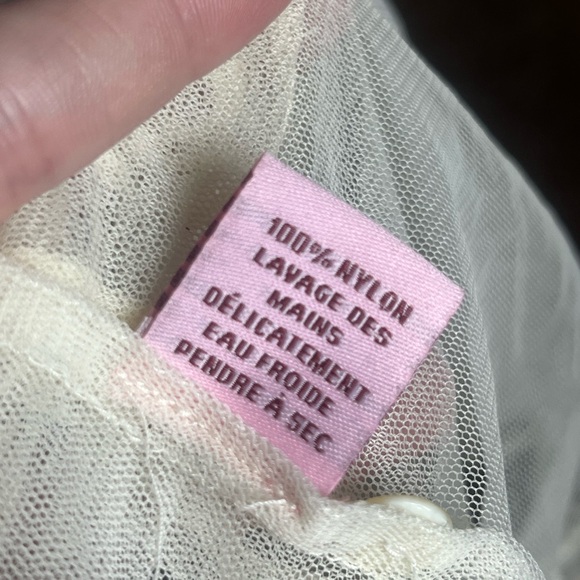 April Cornell Sheer Lace Embroidered Floral Fairy Top Size L - Picture 8 of 9